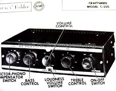 C-350 Equalizer-Preamplifier; Radio Craftsmen Inc. (ID = 474341) Verst/Mix