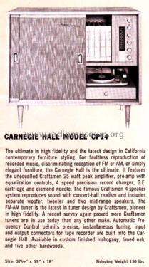 Carnegie Hall CP-14; Radio Craftsmen Inc. (ID = 1126993) Radio