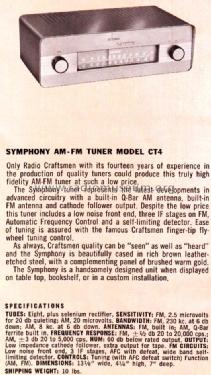 CT-4 'Symphony' Tuner; Radio Craftsmen Inc. (ID = 1126991) Radio