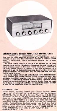 Stradivarius CTA-5; Radio Craftsmen Inc. (ID = 1126990) Radio