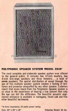 Polyphonic CS10; Radio Craftsmen Inc. (ID = 1127673) Speaker-P