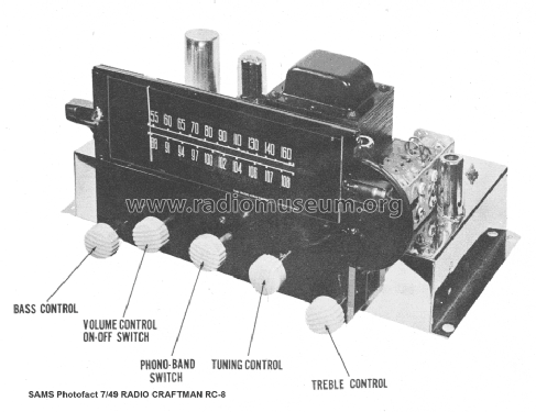 RC-8 FM-AM Tuner; Radio Craftsmen Inc. (ID = 1333363) Radio