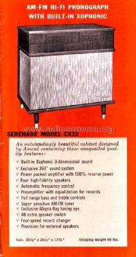 Serenade Xophonic CX-22; Radio Craftsmen Inc. (ID = 1127675) Radio