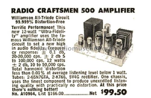 500; Radio Craftsmen Inc. (ID = 2102607) Ampl/Mixer