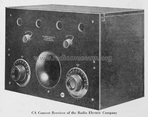 Concert Receiver Type CA; Radio Electric Co.; (ID = 1733991) Radio