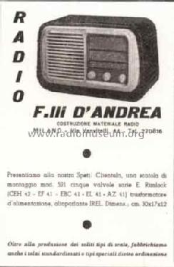 Radio Armonia 521; Radio F.lli D'Andrea (ID = 3103869) Radio