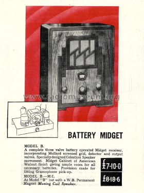 Stationmaster Three Battery Midget Model B - M C; Radio for the (ID = 2945446) Kit