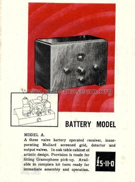 Stationmaster Three Battery Model A; Radio for the (ID = 2945409) Kit