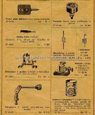 détecteur à galène sur socle rond; Hall Radio-Hall, (ID = 86693) Radio part