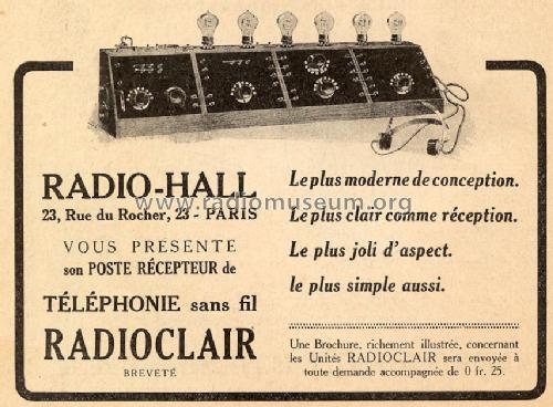 Radioclair ; Hall Radio-Hall, (ID = 757082) Radio