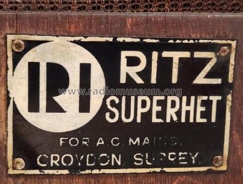 Ritz Superhet ; Radio Instruments (ID = 2999951) Radio