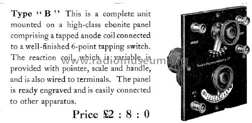 Variable Intervalve Reaction Unit Type B; Radio Instruments (ID = 1073006) Radio part