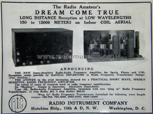 JM ; Radio Instruments Co (ID = 943495) Radio