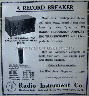 JM ; Radio Instruments Co (ID = 943518) Radio