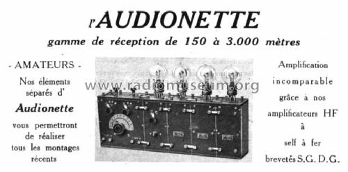 Audionette, all Combinations - toutes les combinaisons; Radio L.L. Lucien (ID = 1448948) Radio