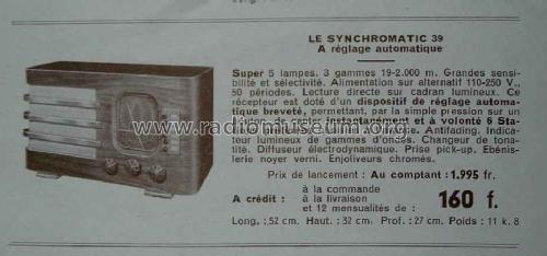 Synchromatic 39; Radio L.L. Lucien (ID = 1632042) Radio