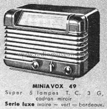 Miniavox 49 Luxe; Radio L.L. Lucien (ID = 1449277) Radio