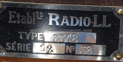 Superhétérodyne A Type 3318; Radio L.L. Lucien (ID = 1843509) Radio