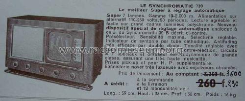 Synchromatic 739; Radio L.L. Lucien (ID = 1632262) Radio