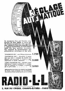 Synchrovox 433; Radio L.L. Lucien (ID = 1451604) Radio