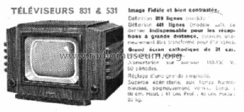 Téléviseur 531; Radio L.L. Lucien (ID = 1449371) Fernseh-E