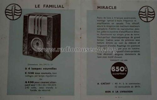 Le Familial Miracle A436; Miracle, Radio-Lyon, (ID = 1611800) Radio