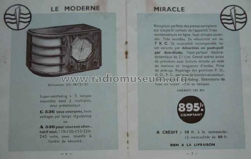 Le Moderne Miracle A536; Miracle, Radio-Lyon, (ID = 1613971) Radio