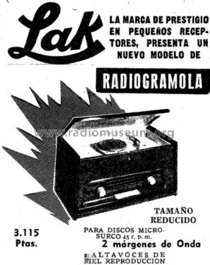 Radiogramola tamaño reducido con botonera ; Radio Marchán; Lak; (ID = 2938276) Radio