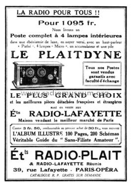 Plaitdyne ; Plait Radio-Plait RP (ID = 2139415) Radio