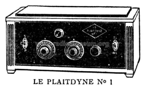 Plaitdyne No. 1; Plait Radio-Plait RP (ID = 2139435) Radio