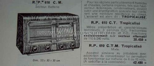 RP610CT; Plait Radio-Plait RP (ID = 1531921) Radio