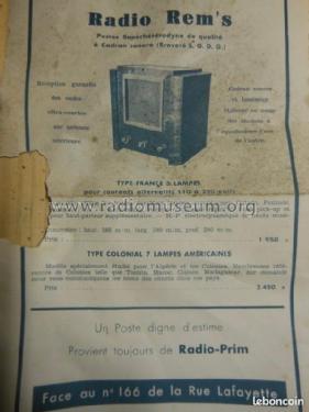 France Acoustique 506; Radio Rem's Cadran (ID = 2980728) Radio