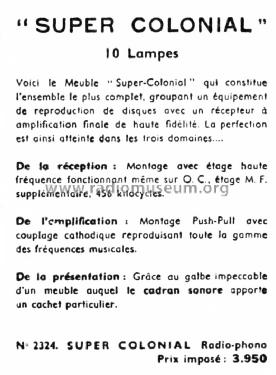 Super Colonial Radio-Phono 2324; Radio Rem's Cadran (ID = 2214273) Radio