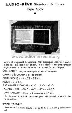 S/68; Radio-Rêve, M. (ID = 1989223) Radio