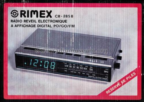 Rimex Radio Reveil Electronique - Digital Clock Radio CR-285 B; Unknown - CUSTOM (ID = 3010639) Radio