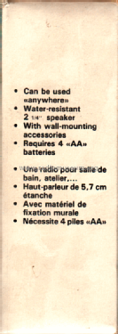 AM/FM Water Resistant Cat. No. 12-9308; Radio Shack Tandy, (ID = 3055310) Radio