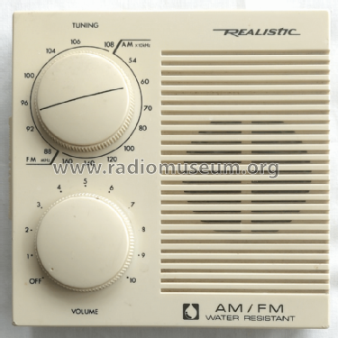 AM/FM Water Resistant Cat. No. 12-9308; Radio Shack Tandy, (ID = 3055755) Radio