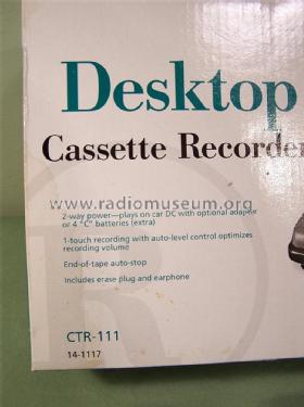 Desktop Cassette Recorder CTR-111 Cat.No. 14-1117; Radio Shack Tandy, (ID = 1450890) R-Player