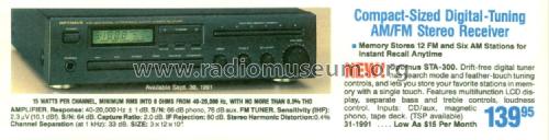 Optimus® STA-300 Cat. No.= 31-1991; Radio Shack Tandy, (ID = 2720274) Radio