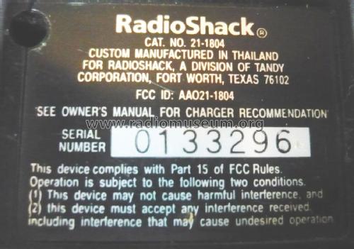 Personal FM transceiver 21-1804; Radio Shack Tandy, (ID = 1835049) Commercial TRX