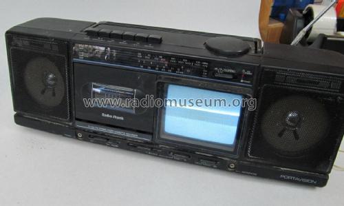 Portavision TV-AM/FM Stereo Radio Cassette Recorder 16-119A; Radio Shack Tandy, (ID = 2823803) TV Radio