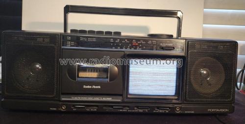 Portavision TV-AM/FM Stereo Radio Cassette Recorder 16-119A; Radio Shack Tandy, (ID = 2823806) TV Radio