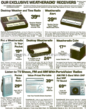 Realistic Weatheradio Alert II 12-140; Radio Shack Tandy, (ID = 1356650) Radio