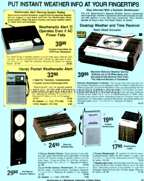 Realistic Weatheradio 12-151 A; Radio Shack Tandy, (ID = 1372444) Radio