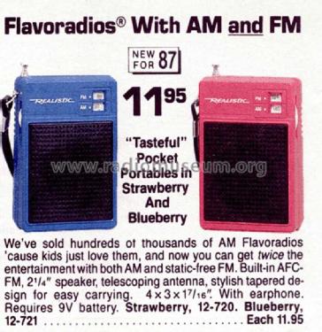 Realistic Flavoradio 12-721; Radio Shack Tandy, (ID = 1304632) Radio