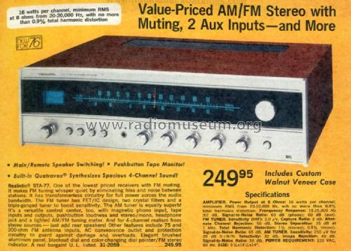 STA-77 Cat. No.= 31-2059; Radio Shack Tandy, (ID = 2721824) Radio