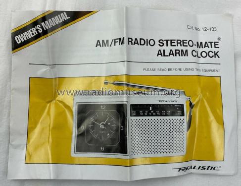 Realistic AM/FM Travel Clock Radio 12-133; Radio Shack Tandy, (ID = 2821747) Radio