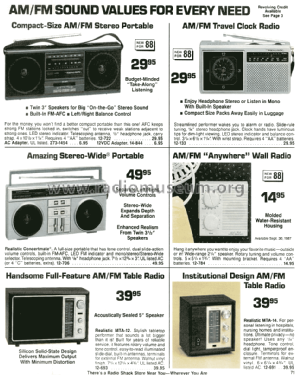 Realistic AM/FM Wall Radio 12-784; Radio Shack Tandy, (ID = 1354685) Radio