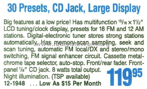 Realistic Car Radio 12-1948; Radio Shack Tandy, (ID = 1786856) Car Radio