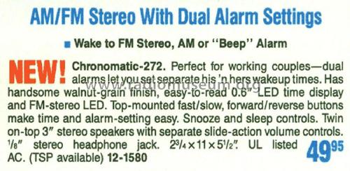 Realistic Chronomatic-272 12-1580; Radio Shack Tandy, (ID = 1775773) Radio